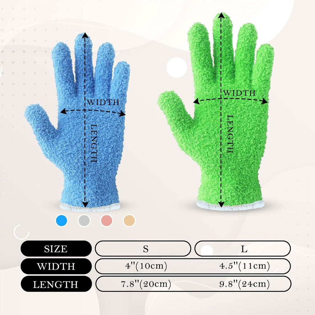 Microfiber Plant Dusting Gloves Reusable Leaf Cleaning Glove for Houseplants,Blinds,Furniture and Small Objects