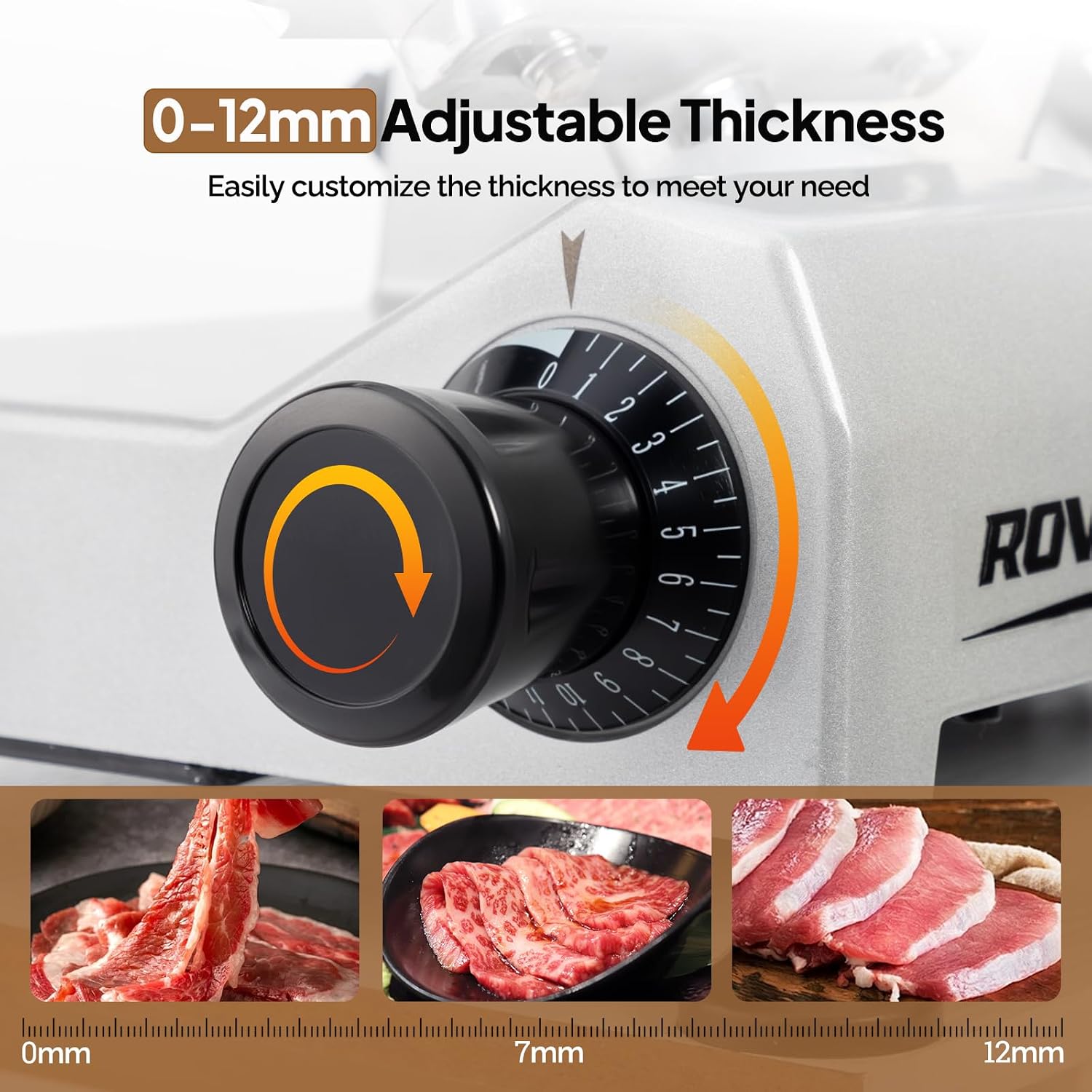 Commercial Meat Slicer,10inch 300W Electric Deli Slicer Machine with Upgraded Carbon Steel Blade, Frozen Food Slicer