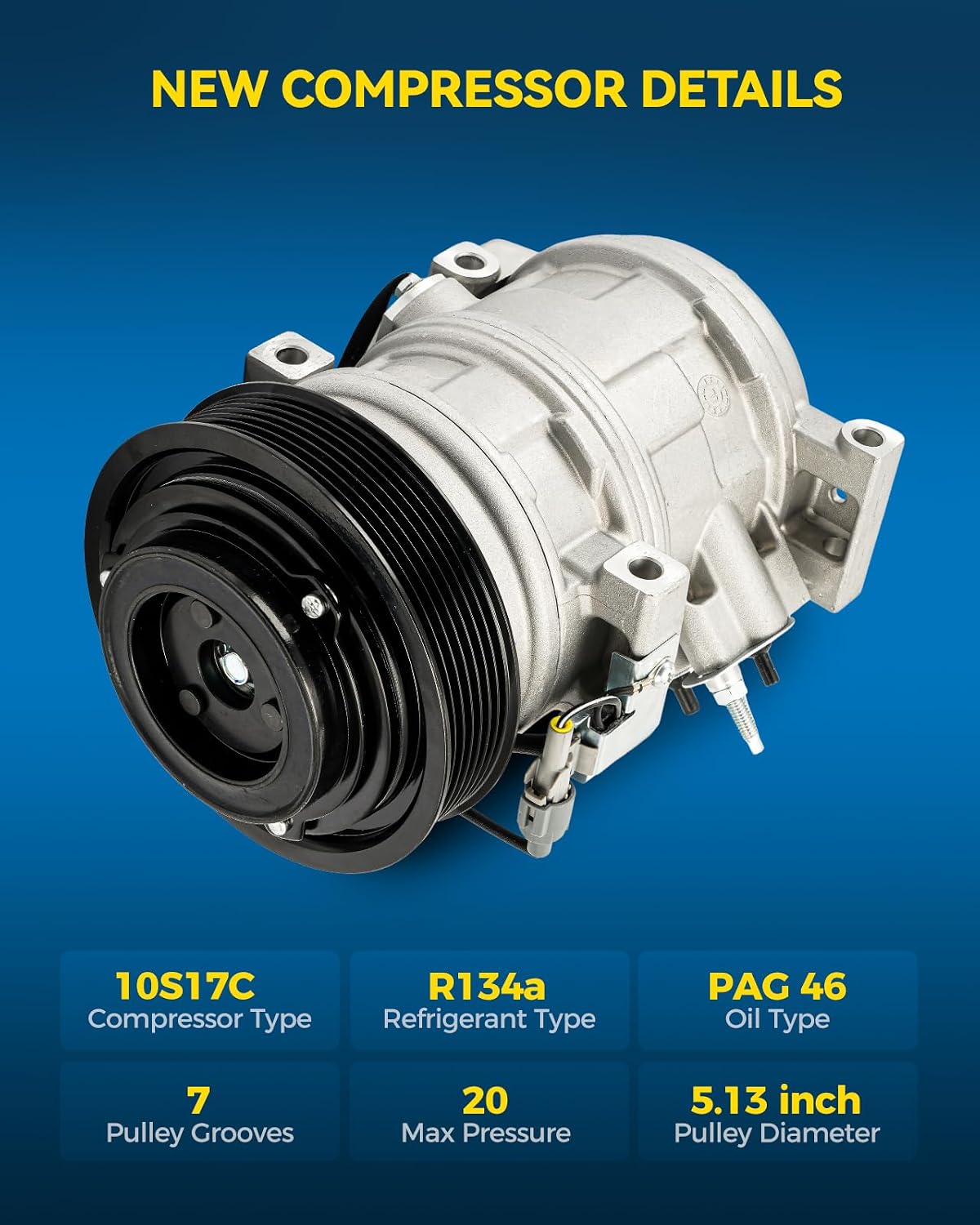 PHILTOP 78388 NEW AC Compressor w/Clutch for Camry 2002-2006 2.4L