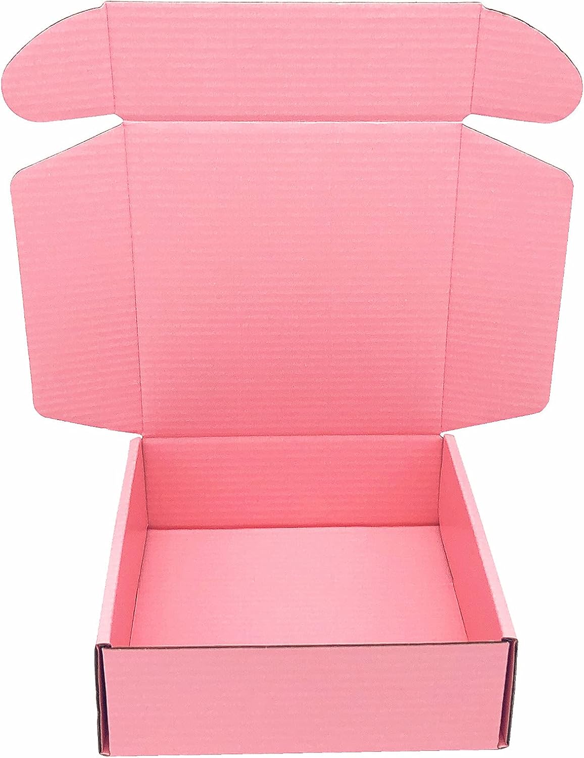 Pink Shipping Box Mailers, 10 x 8 x 2.7 Inch Cardboard Storage Box 10 Pack