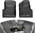 Floor Mats for Jeep Wrangler TJ 1997-2006, TPE All Weather Floor Liners Front Row 2PCS, Waterproof Rubber Car Mats for Wrangler TJ Accessories, Black