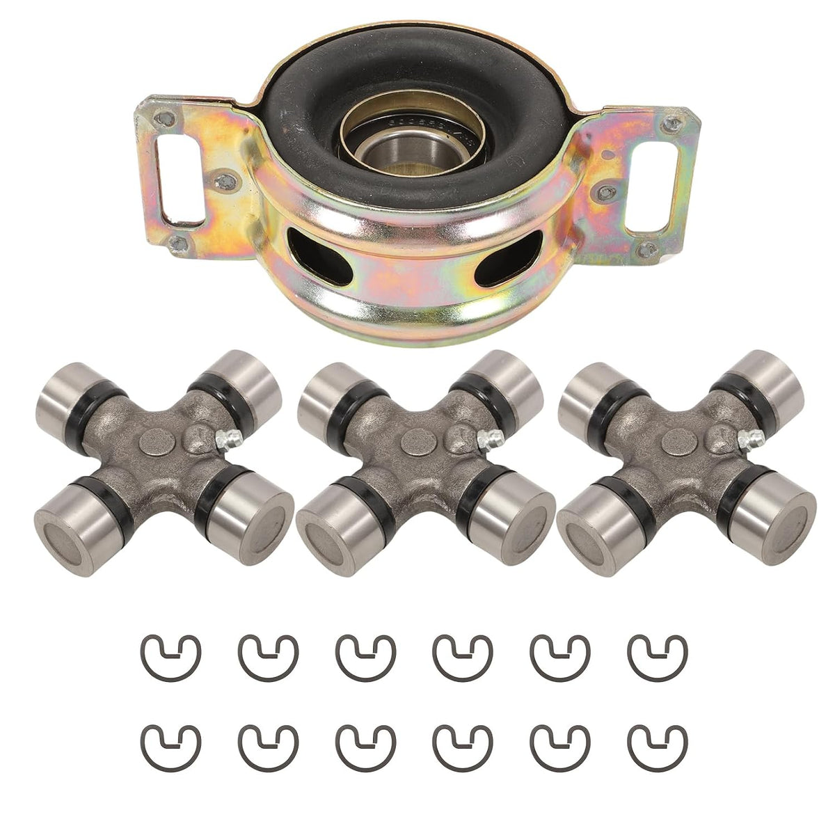 Drive Shaft Center Support Bearing Assembly 372300K040 U-Joints Kit 5-213X for Tacoma 2005-2011, T-100 1993-1998, Tundra 2000-2021 2WD 4WD, 3723034040, 3723035120, 37230-35130, 5-1203X