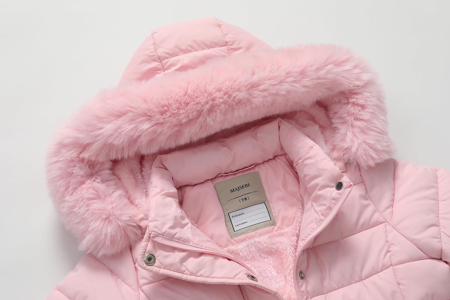 Girls Long Puffer Winter Coat Kid's Removable Hood Parka Jacket | Waterproof Polyester Outer, Soft Fleece Lined