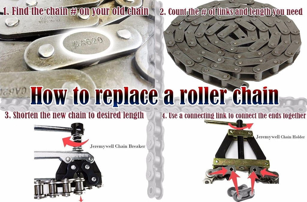 Jeremywell 140H Heavy Duty Roller Chain Connecting Link (4PCS)