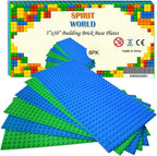 5 x10 Inch Base Plates Blue and Green Baseboard With Pin-hole (6-Pack)
