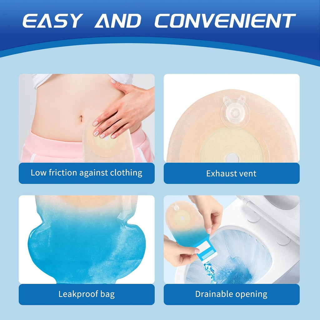 One Piece Colostomy Bags,20-65mm Cut-to-Fit,A001-4(20PCS)