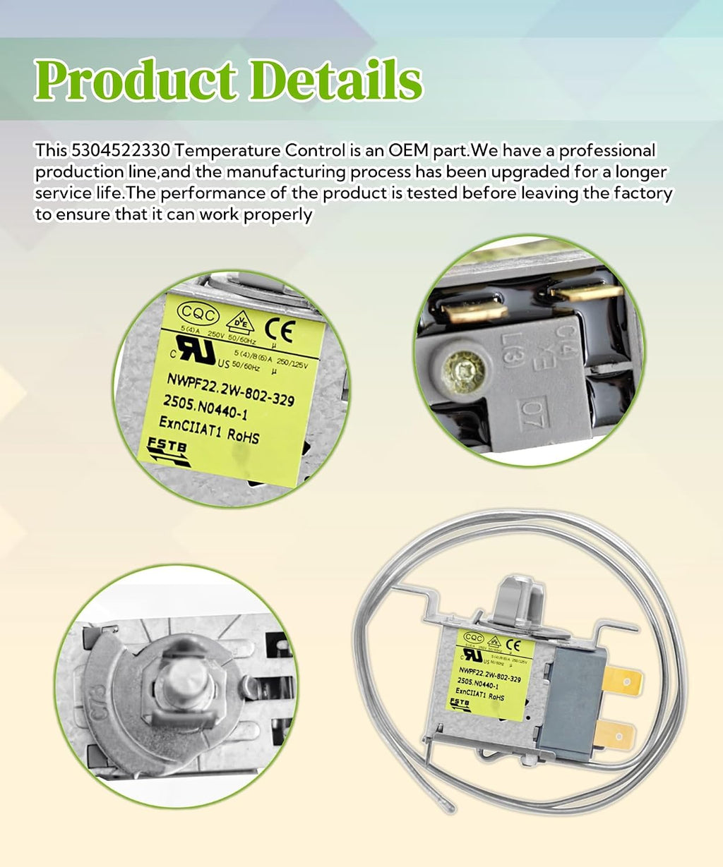 5304522330 Refrigerator Temperature Control Thermostat Replacement