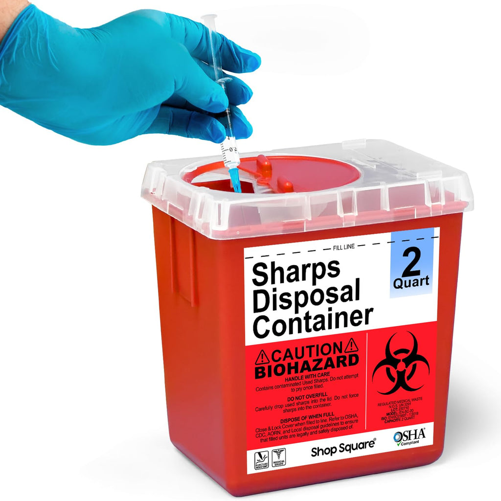 Sharps Container, Sharps Containers for Home Use, Needle Disposal Containers, Sharps Disposal Container, Biohazard