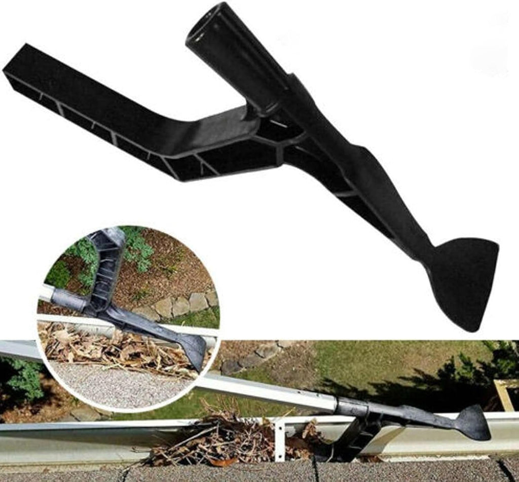 2 Pack Gutter Tool, Gutter Cleaning Spoon and Scoop with Unique Shaped Hook, Threaded Design Roof Gutter Cleaning