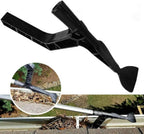 2 Pack Gutter Tool, Gutter Cleaning Spoon and Scoop with Unique Shaped Hook, Threaded Design Roof Gutter Cleaning