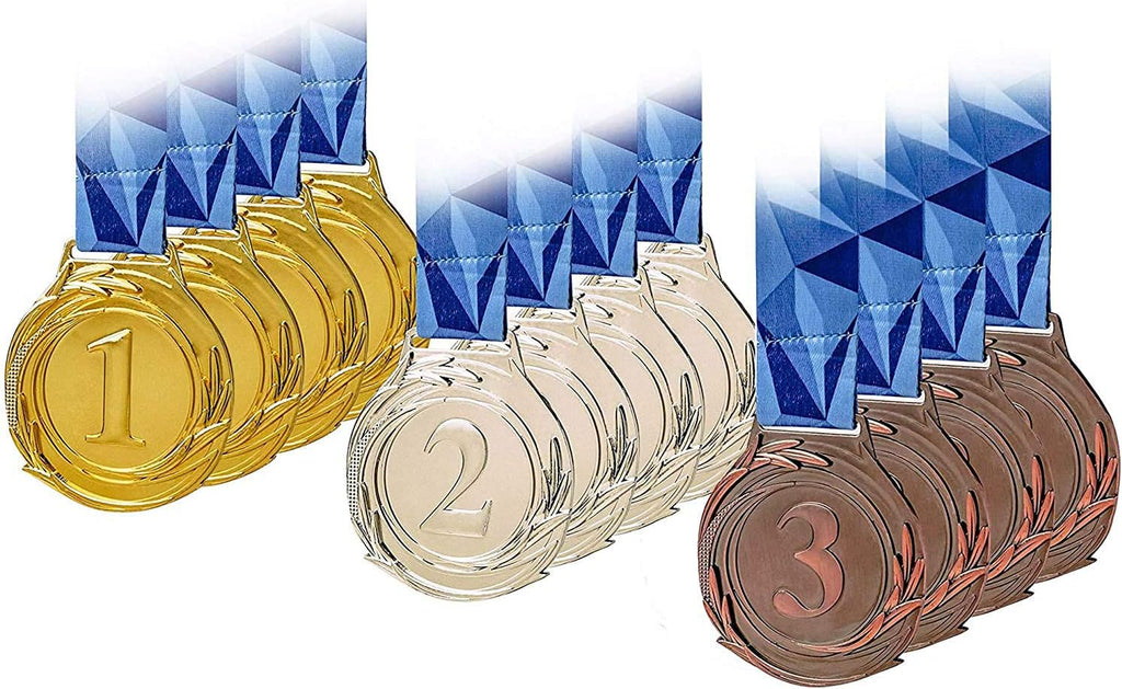 12Pcs Gold Medals Award Medals for School Sports Office Games | mental medals for sports events classroom rewards