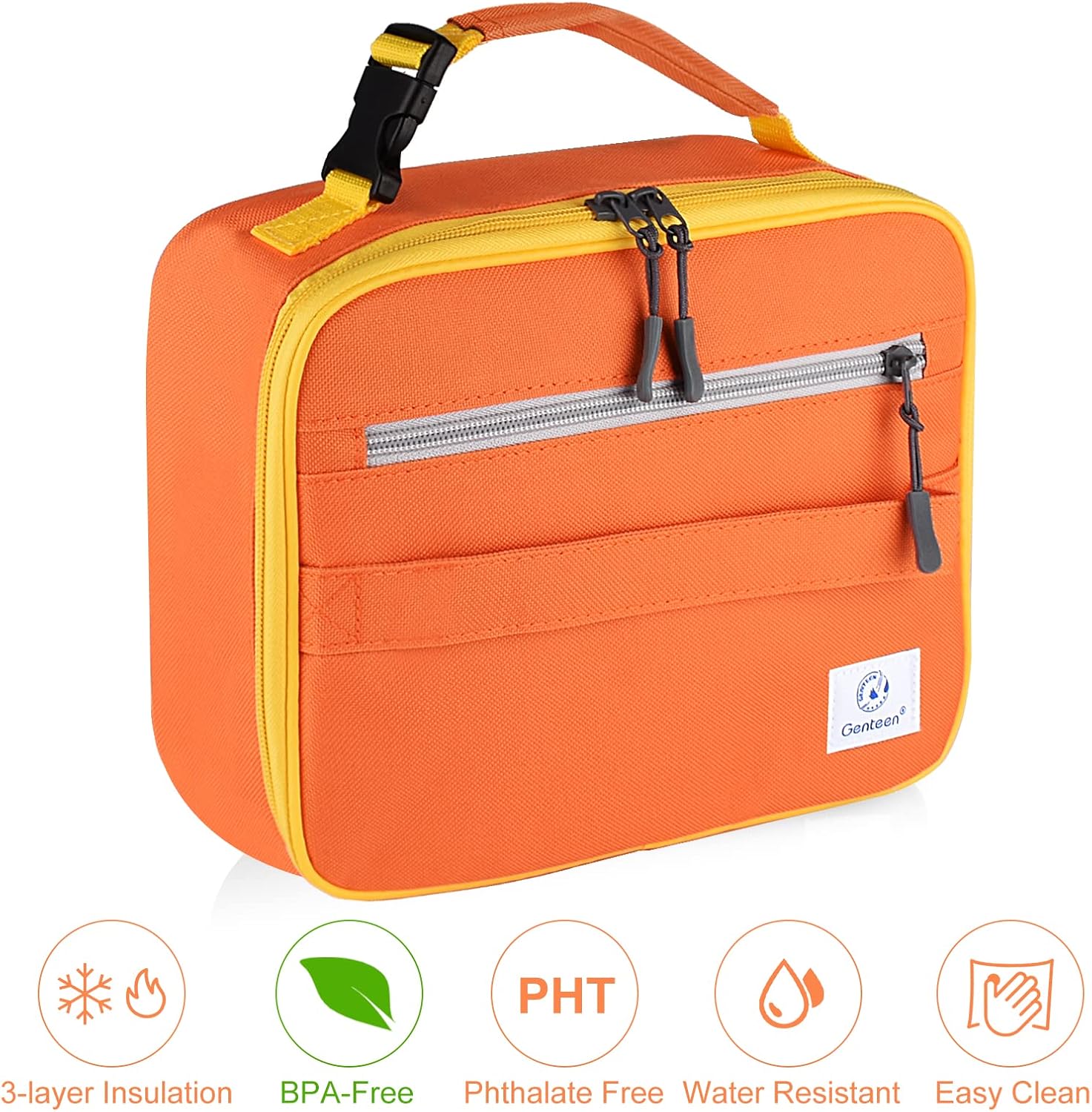 Kids Insulated Lunch Box for Boys Girls,2 Packs,Back to School | Thermal Meal Tote Kit,Soft Reusable Lunch