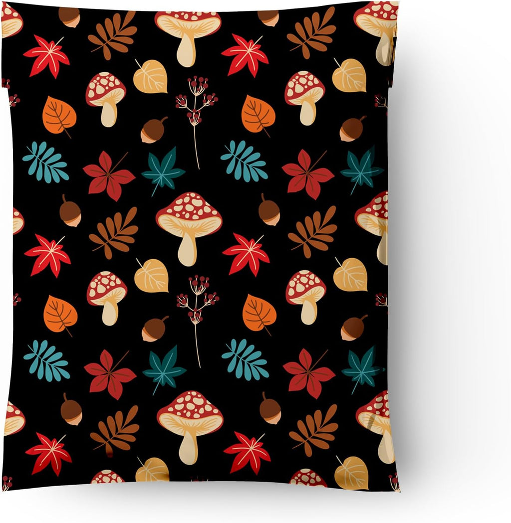 10x13 (100) Fall Medley Designer Poly Mailers Waterproof Self Sealing Tear Resistant Polymailers Shipping Envelopes