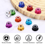 MECCANIXITY 30 Pcs M4x0.7mm Aluminum Alloy Lock Nuts Hex Nut Black