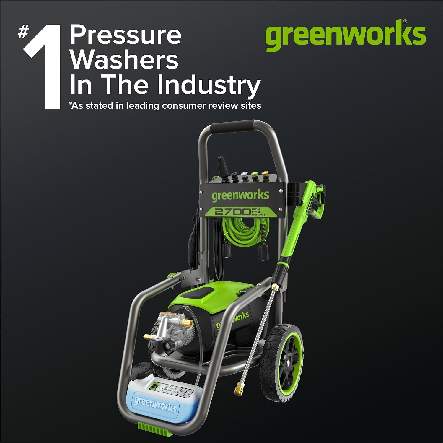 2700 PSI (2.3 GPM Max) Brushless Electric Pressure Washer