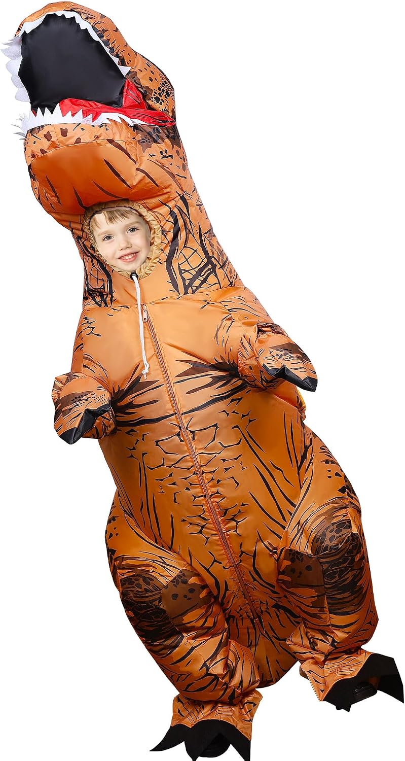 Inflatable T-Rex Costume for Boys Girls Dinosaur Themed Party Trick or Treat Activity