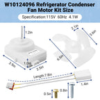 AMI PARTS W10124096 Condenser Fan Motor kit