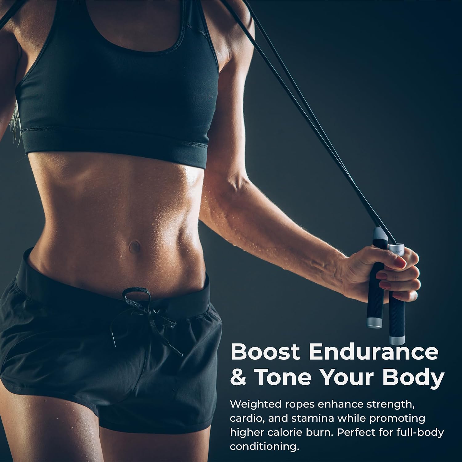 Exercise Jump Rope for Home Gym Workouts | Adjustable Rope, Portable, Balance & Hand Coordination Exercises, Vertical