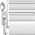 100 Pcs Silverware Set for 33 Stainless Steel Flatware Kit