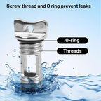 Marine Drain Plug Kit, Stainless Steel Boat Drain Plug, Oval Garboard Transom Boat Plug with Waterproof Seal Ring