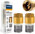 2 Pack 1/2" DN15 Brass Foot Valve with Strainer, Check Valve