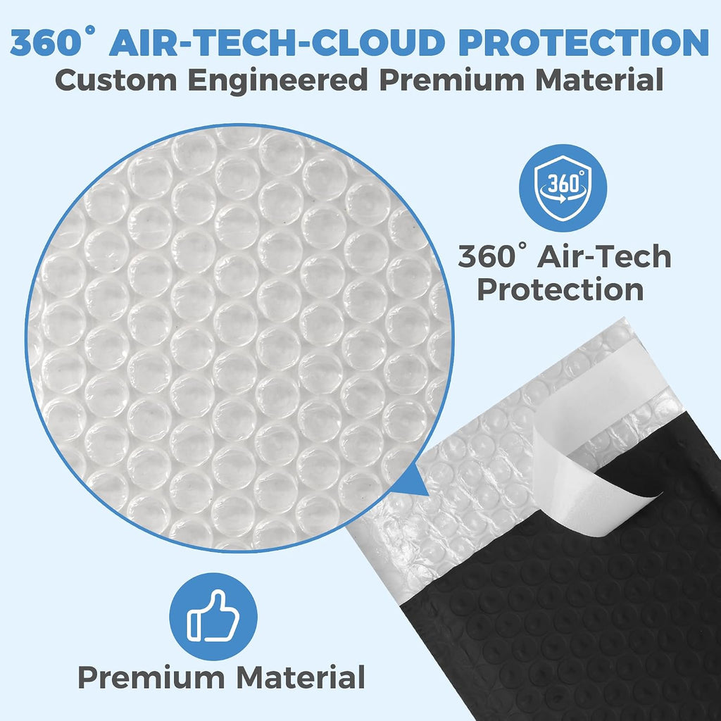 110-Pack Bubble Mailer 4'' x 8'' - Self-Sealing Waterproof Small Mailing Envelopes Padded Lightweight Shipping Bags