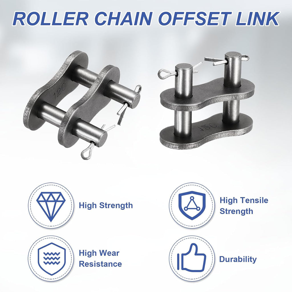DTGN ANSI #120 Roller Chain Connecting Link 1-1/2" Pitch, 2Pcs