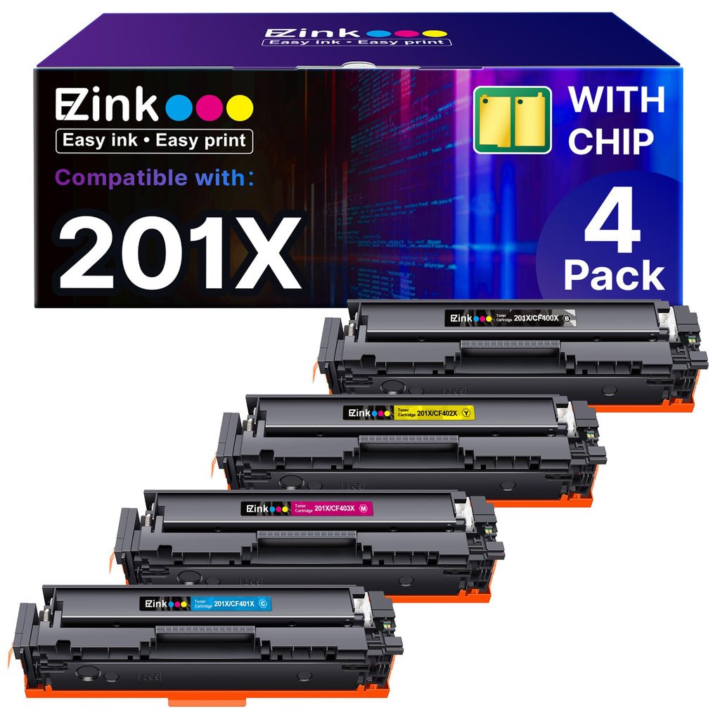 201X Replacement for HP 201X Toner Cartridges 4 Pack High Yield