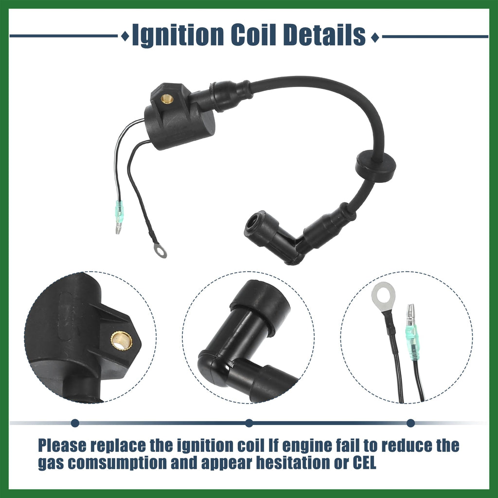 Motoforti Ignition Coil Assy for Yamaha 2 Stroke 3 Cylinder 25HP