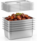 Hotel Pans with Lid Full Size Food Pan 6 Pack Steam Table Pans