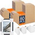 80 Pack Adjustable Cardboard Corner Protectors for Shipping, Fits 1", 1.5" & 2.1" Frames, Packaging Edge Protectors
