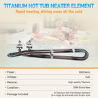 5.5KW 240V Titanium Hot Tub Heater Element Compatible with Balboa 58083