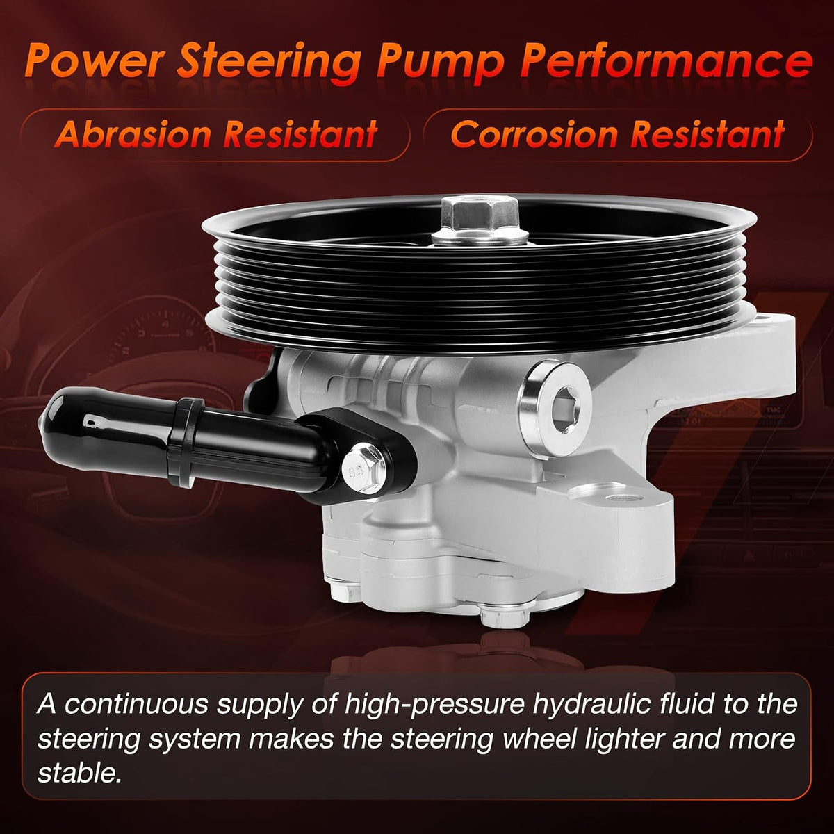 Power Steering Pump Compatible with 2003-2007 Honda Accord 3.0L V6