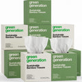 Bamboo Facial Tissues Cube Boxes - 3-Ply, 70 Sheets/Box, 12 Multicolor Face Tissue Boxes, 840 Unscented Organic Soft