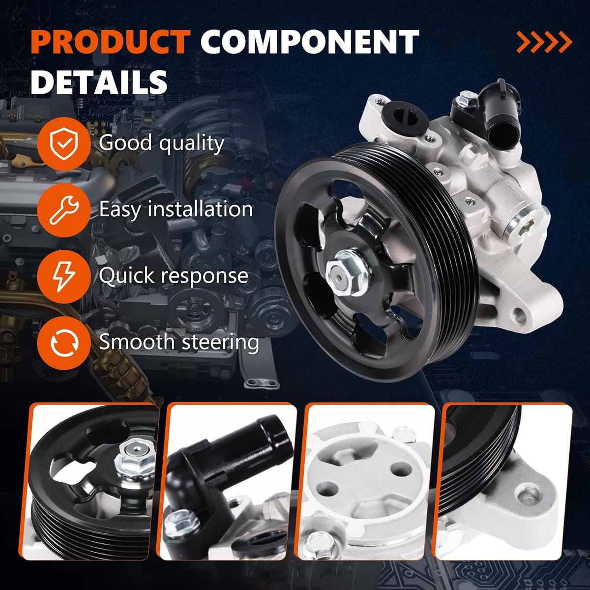 Power Steering Pump 21-5456 Fits for 2006-2011 Civic 1.8L