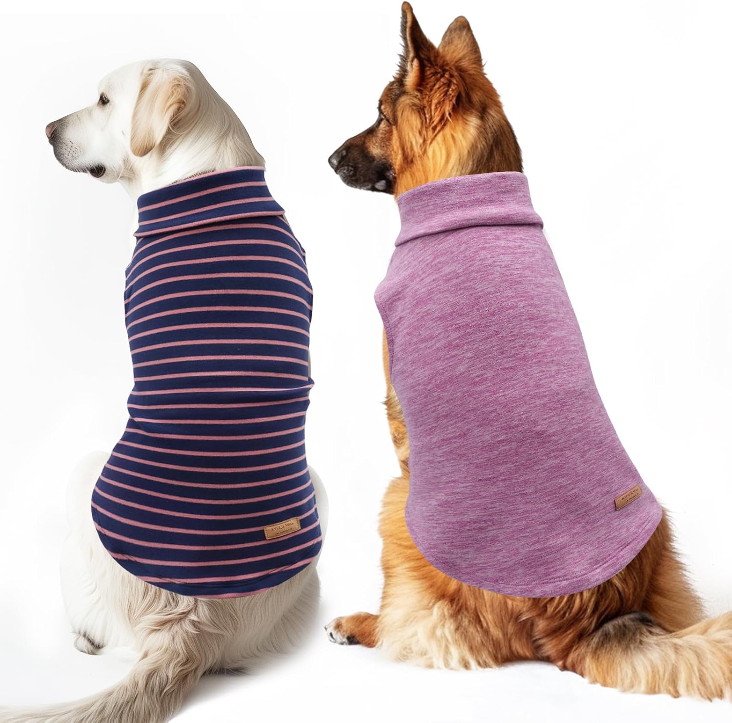 2Pack Dog Sweater Pullover Dog Sweaters for Large Dogs Warm Dogs Clothes Stretchy Pet Sweater Large Size Pets Comfy