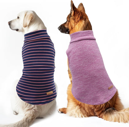 2Pack Dog Sweater Pullover Dog Sweaters for Large Dogs Warm Dogs Clothes Stretchy Pet Sweater Large Size Pets Comfy