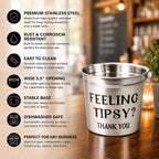 Tip Jar for Bartenders, Restaurants & Musicians, Feeling Tipsy Tip Bucket