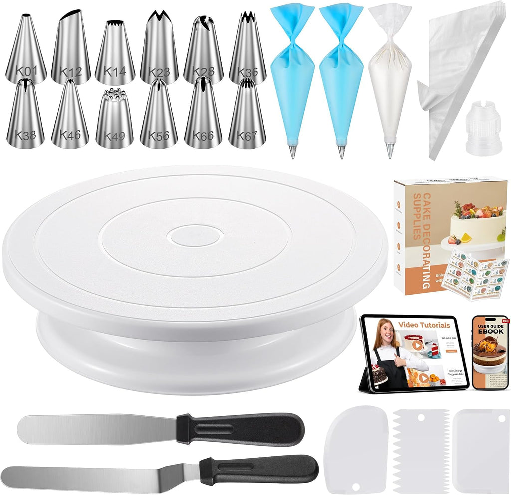 71 Cake Decorating Kit Baking Supplies Tools for Beginners & Pros
