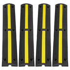 VEVOR 4 Pack Cable Protector Ramp 3.28 ft 1 Channel 18000 lbs/Axle Capacity