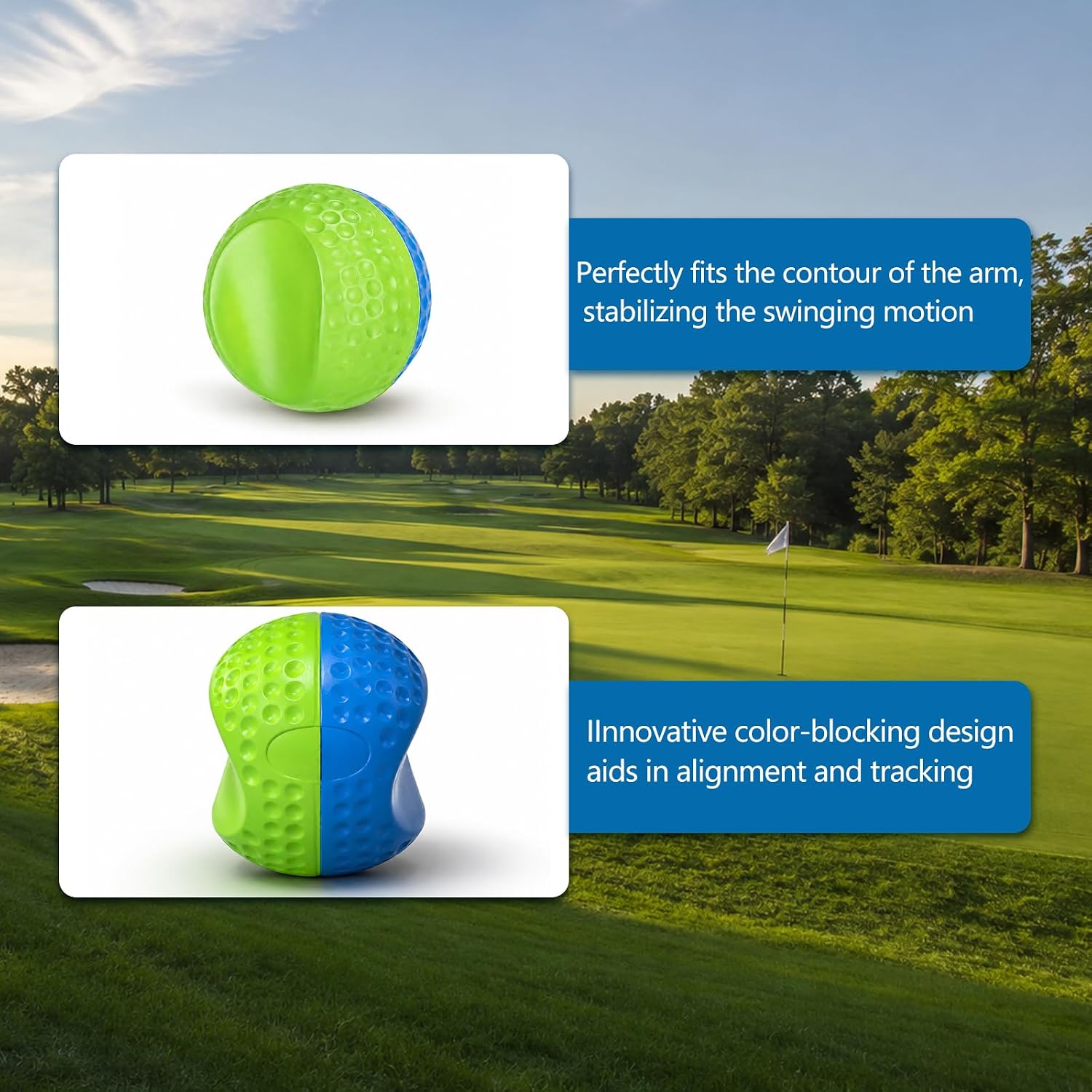 Golf Training Aid Ball, Golf Training Ball Between arms Optimize Impact Accuracy and Swing, Fix Slicing, Scooping &