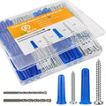 180PCS Conical Concrete Anchors and Screws Assortment Kit, 90PCS Concrete Wall Anchors, 90PCS Self Tapping Screws for