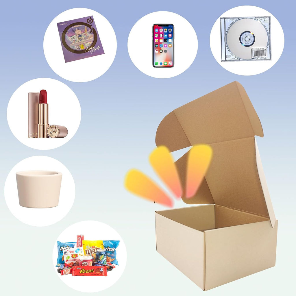 9x7x4 inch Shipping Boxes Set of 25, White Corrugated Cardboard Mailer Box