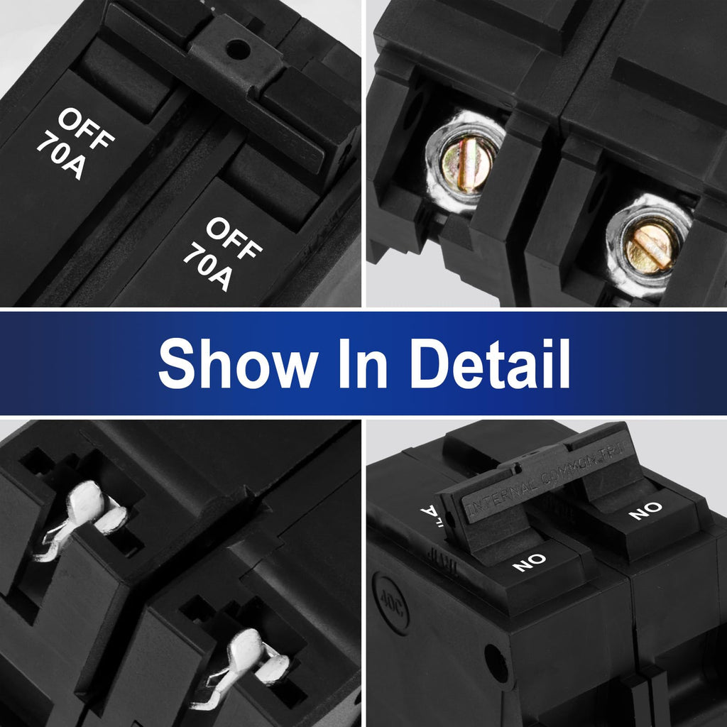THQL2170 70 Amp 2-Pole Circuit Breaker, 10kAIC, 120/240V