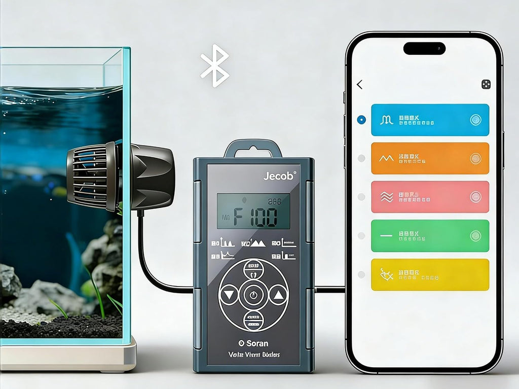 Jebao Jecob Aquarium Wave Maker Pump - Submersible Circulation Pump for Saltwater Marine Reef Tanks App Control &
