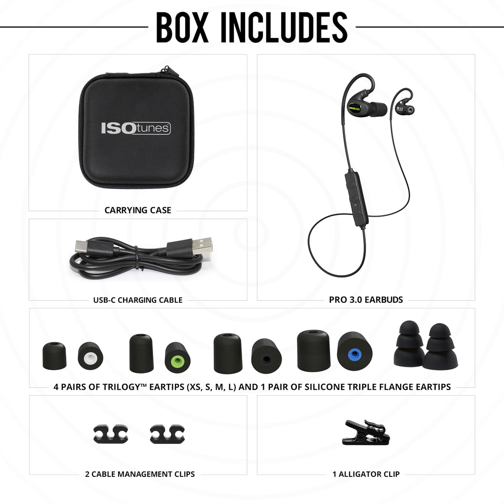 Pro 3.0 Bluetooth Hearing Protection, OSHA Compliant Work Earbuds