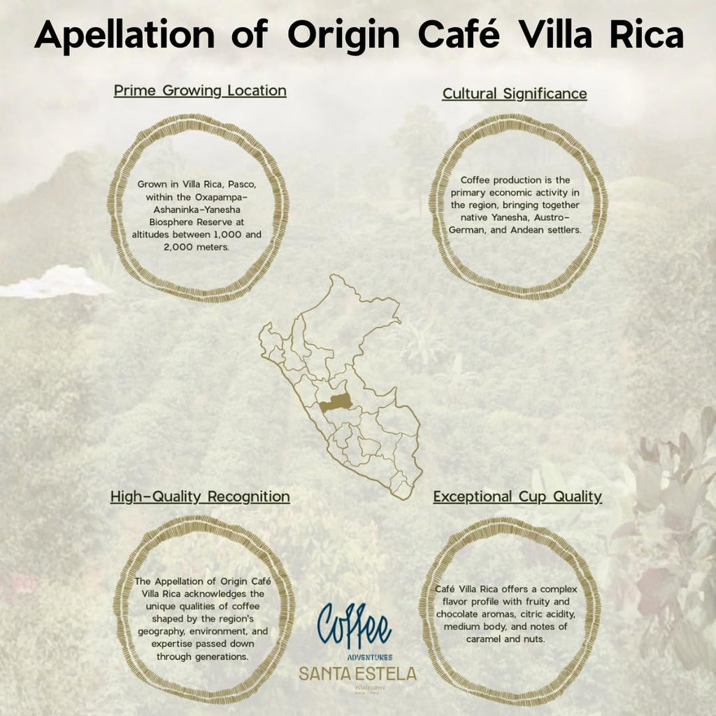 Green Unroasted Coffee Beans from Peru — Finca Santa Estela Single Estate | Direct Trade Specialty Grade | Caturra