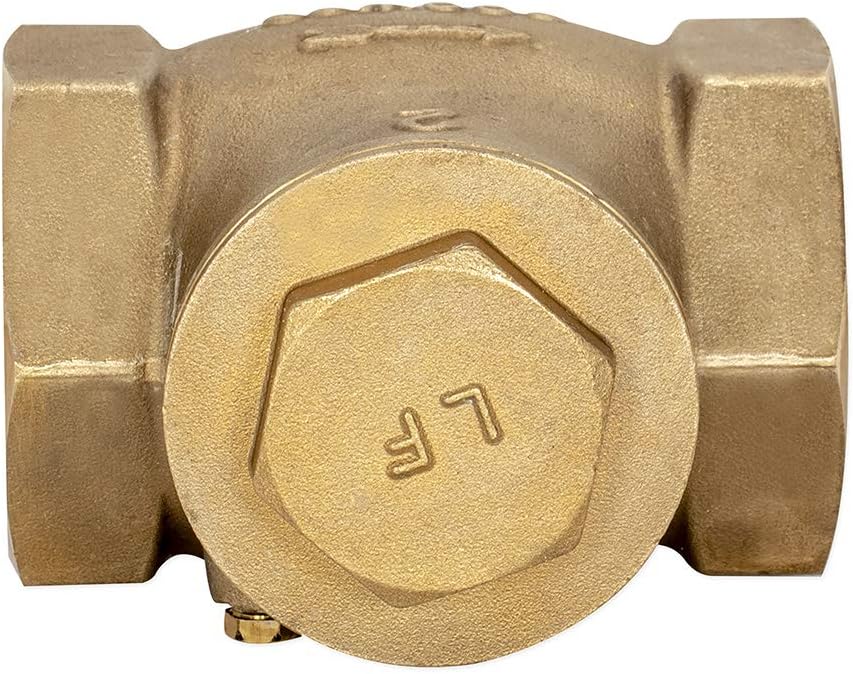 Eastman Brass Swing Check Valve, 2 Inch IPS, Brass Plumbing Fitting, 20431LF
