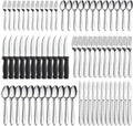 72-Pieces Silverware Set for 12, Flatware Set with Steak Knives, Stainless Steel Cutlery Set, Include Forks Spoons