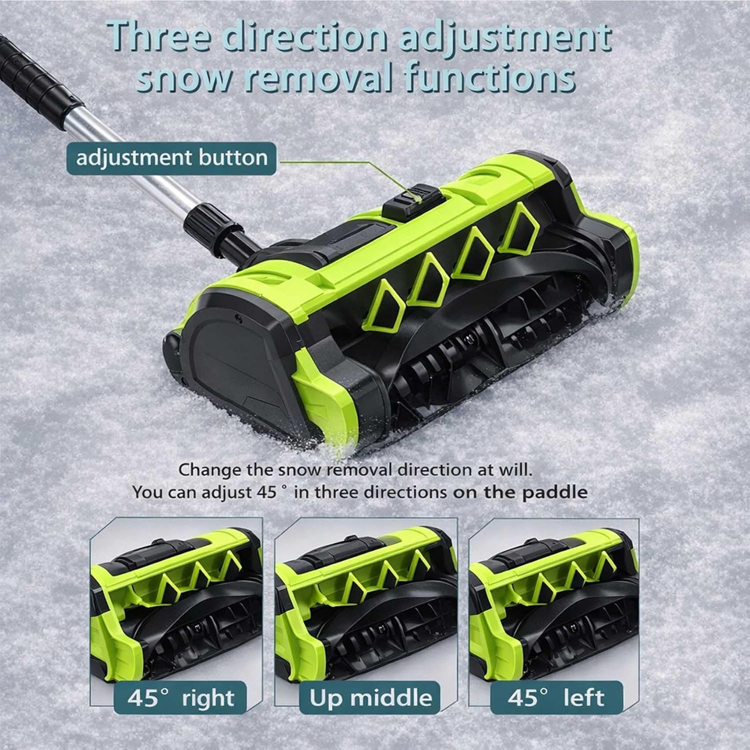 2026 Upgrade Electric Snow Blower Shovel, 20V Cordless Electric Snow Shovel - 16ft Throwing Distance, 12" Width